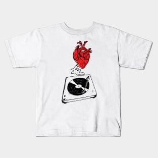 Heart Beat Turntable Kids T-Shirt